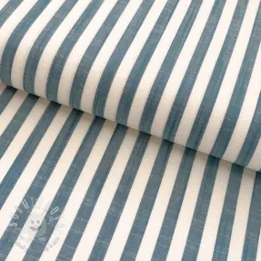 Viskóza YARN DYED Stripes SMALL petrol