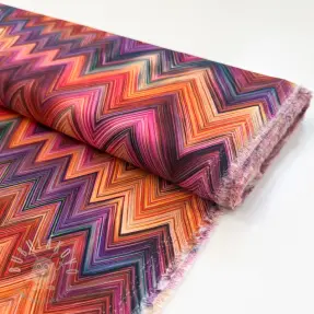 Viskóza RADIANCE ZIGZAG orange digital print