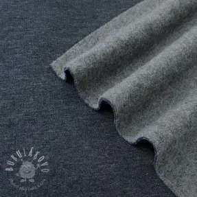 Teplákovina počesaná JOGGING navy melange