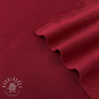 Teplákovina počesaná JOGGING dark red