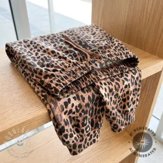 Teplákovina počesaná Animal skin brown digital print