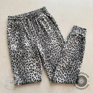 Teplákovina počesaná Animal skin grey digital print