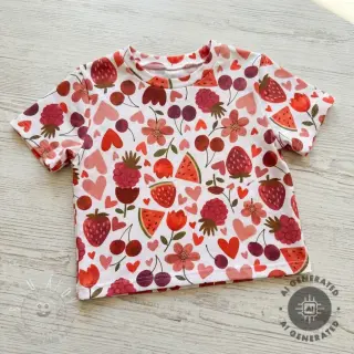Úplet Juicy fruits white digital print