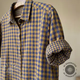 Dvojitá gázovina/mušelín YARN DYED Stripes and checks design G