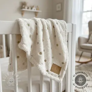 Sherpa SOFT EMBROIDERY Dots silver gold
