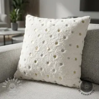 Sherpa SOFT EMBROIDERY Dots silver gold