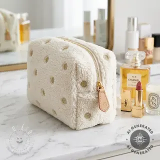 Sherpa SOFT EMBROIDERY Dots gold