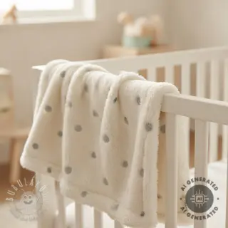 Sherpa SOFT EMBROIDERY Dots silver