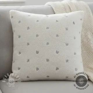 Sherpa SOFT EMBROIDERY Hearts silver