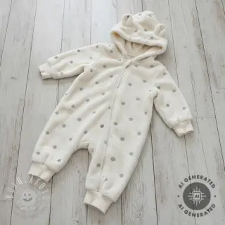 Sherpa SOFT EMBROIDERY Dots silver