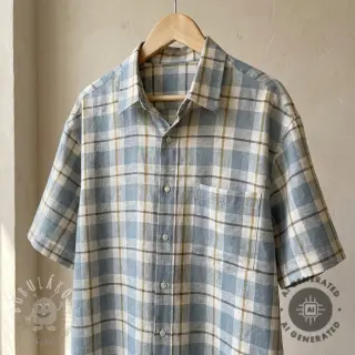 Viskóza s ľanom YARN DYED Checks Marion old blue