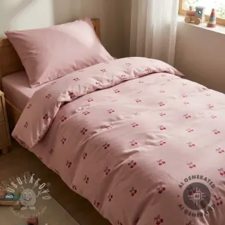 Bavlnená látka FLANNEL Cherries mauve