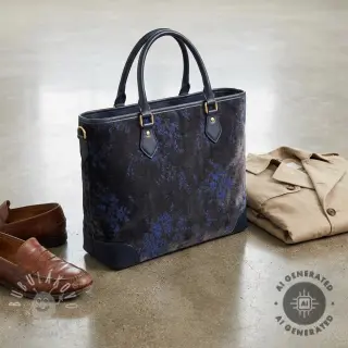 JEANS DENIM VELVET JACQUARD Flowers black