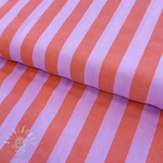 Bavlnená látka YARN DYED NOVA Stripe lavender orange