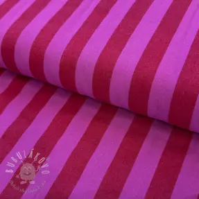 Bavlnená látka YARN DYED NOVA Stripe red fuchsia