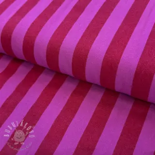 Bavlnená látka YARN DYED NOVA Stripe red fuchsia