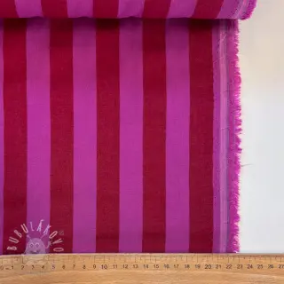 Bavlnená látka YARN DYED NOVA Stripe red fuchsia