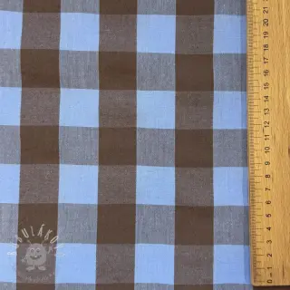 Bavlnená látka YARN DYED SONJA Checks blue brown
