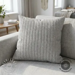 Pletenina LIGHT ANGORA CABLY grey