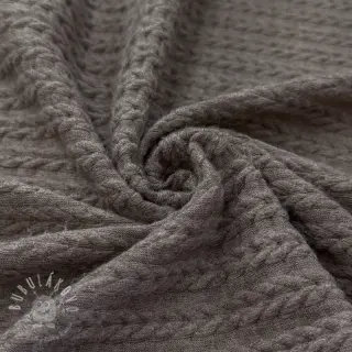 Pletenina LIGHT ANGORA CABLY brown