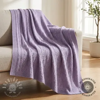 Pletenina LIGHT ANGORA CABLY purple
