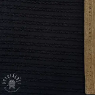 Pletenina LIGHT ANGORA CABLY black