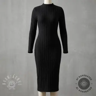 Pletenina LIGHT ANGORA CABLY black