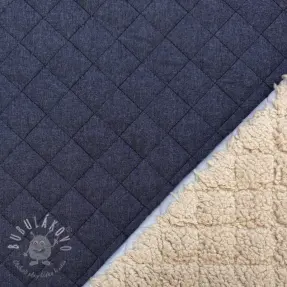 Prešívaná látka DENIM dark blue