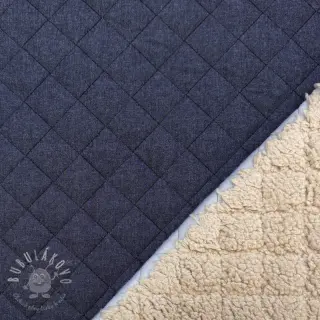 Prešívaná látka DENIM dark blue