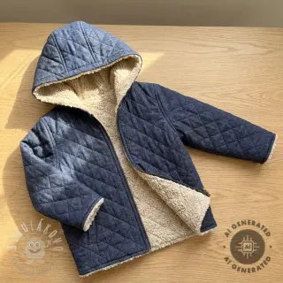 Prešívaná látka DENIM dark blue