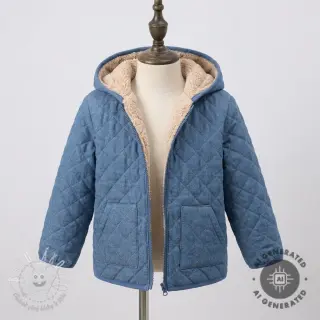 Prešívaná látka DENIM light blue