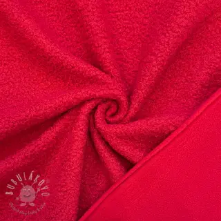 Fleece TEDDY DOUBLE SIDED red