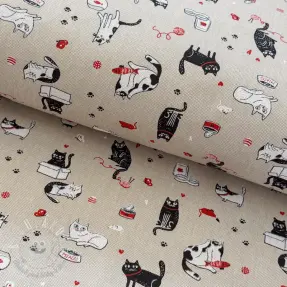 Dekoračná látka Linenlook Kitty multico