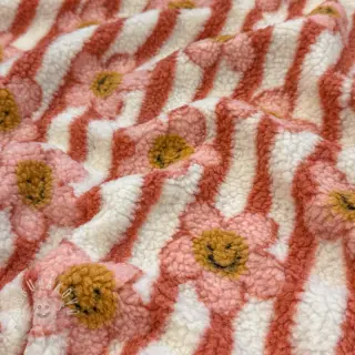 Kabátovina TEDDY JACQUARD Pretty mix design D