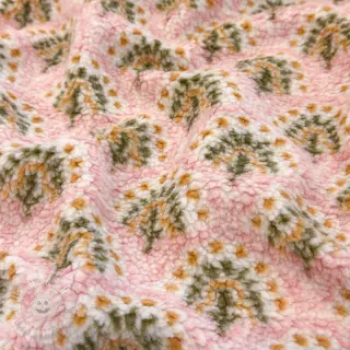 Kabátovina TEDDY JACQUARD Pretty mix design A