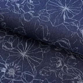 JEANS EMBROIDERY Jacquard Flowers