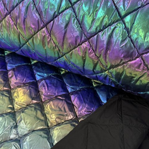 Prešívaná látka FOIL Rainbow multi