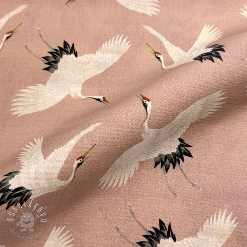 Dekoračná látka Crane Bird Dream digital print