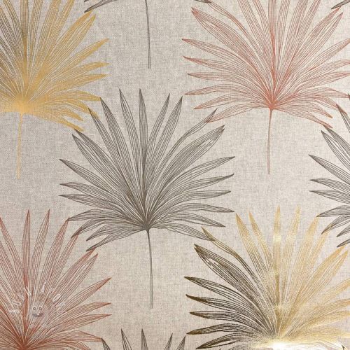 Dekoračná látka Luxury palm metallic premium