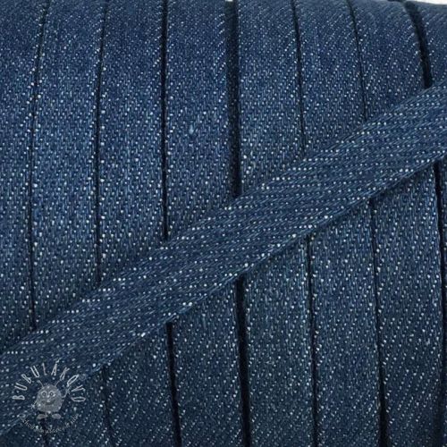 Bavlnená šnúra plochá 10 mm Denim blue