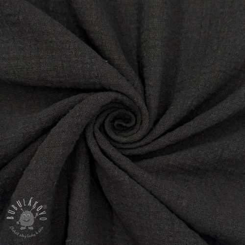 Bavlnená látka SLUB WASHED black