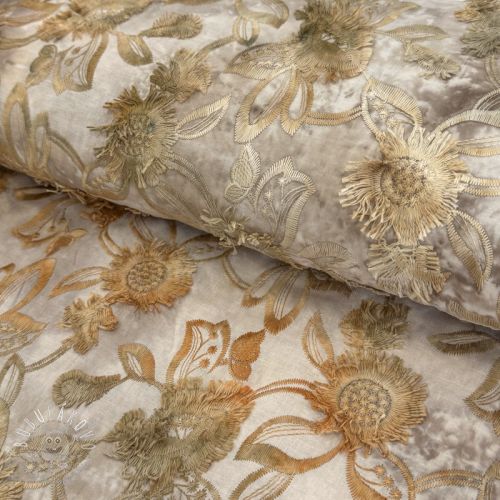 Bavlnená látka TIE DYE EMBROIDERY Swingy design A