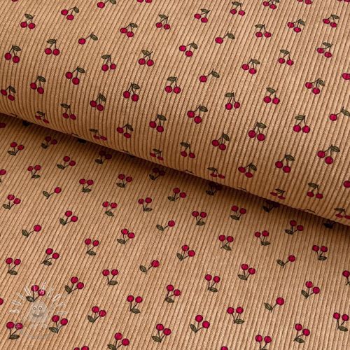 Menčester STRETCH Little cherry sand