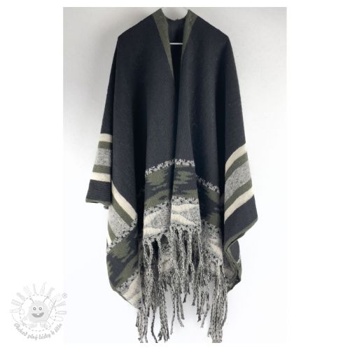 Poncho PRATO boiled wool design C