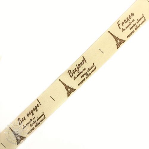 Bavlnená stuha Label Bon voyage Bavlnená stuha Label Bon voyage