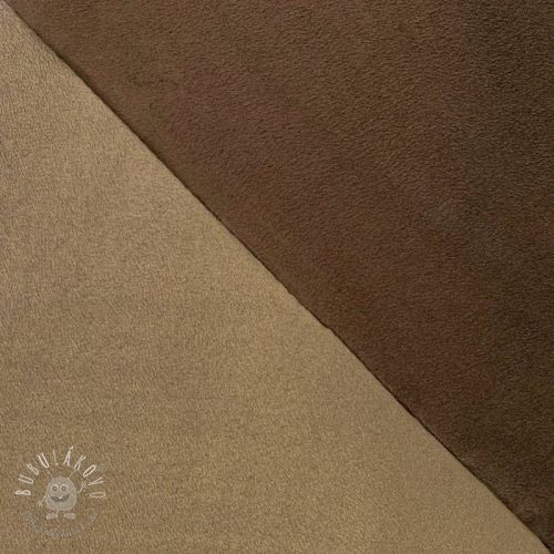 Umelá koža semiš ALASKA chocolat/daim