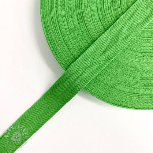 Keprová stuha bavlnená 25 mm lime Keprová stuha bavlnená 25 mm lime