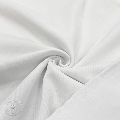 Teplákovina počesaná optical white