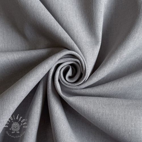 Bavlnená látka s ľanom PREMIUM light grey