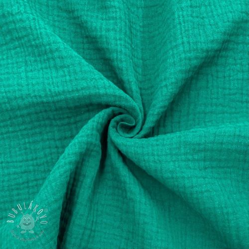 Dvojitá gázovina/mušelín dark teal